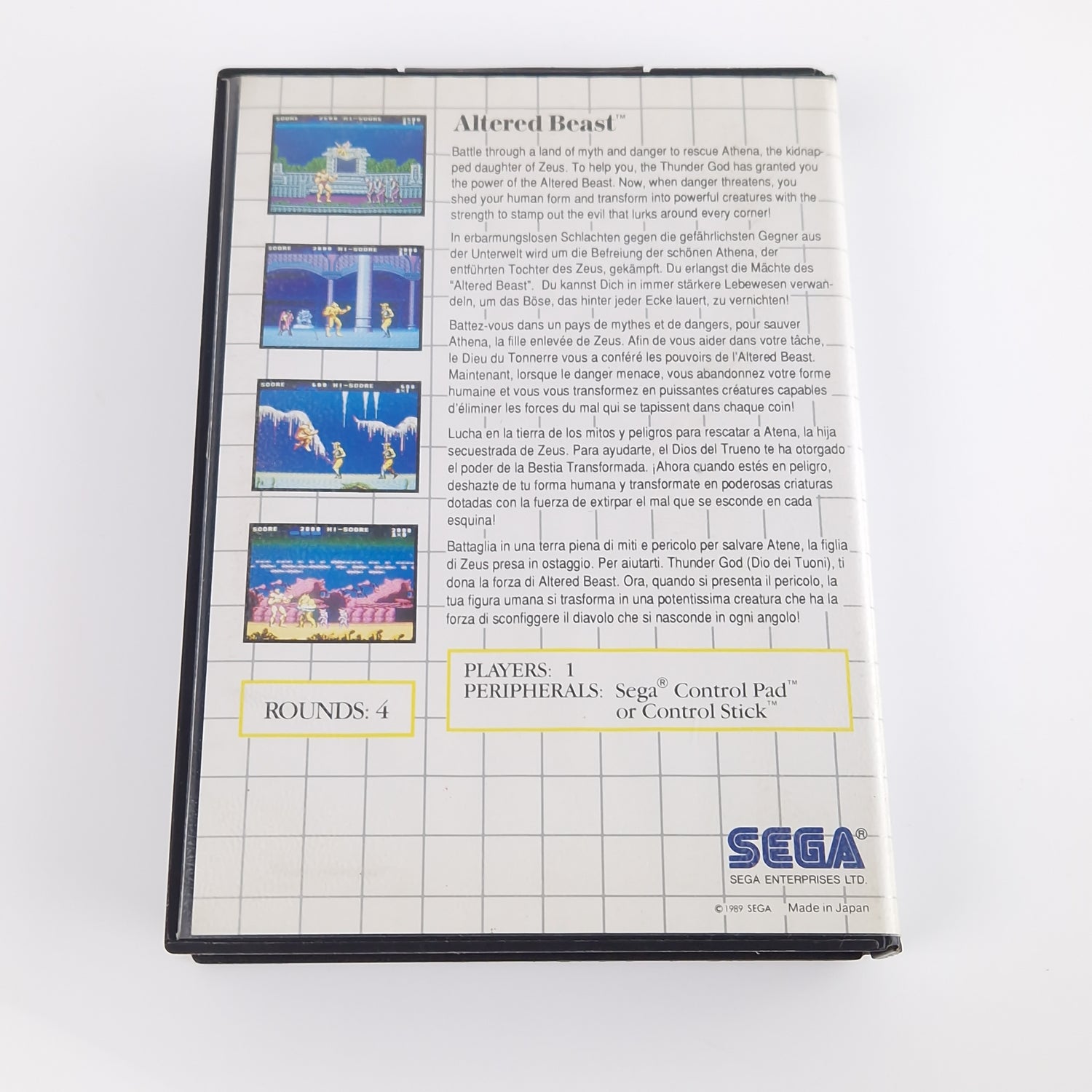 Sega Master System Spiel : Altered Beast - Modul OVP Anleitung | PAL MS