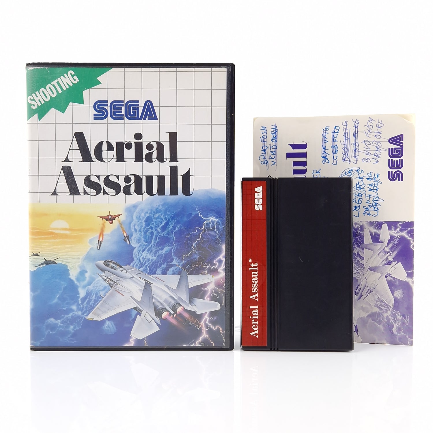 Sega Master System Spiel : Aerial Assault - Modul OVP Anleitung | PAL MS