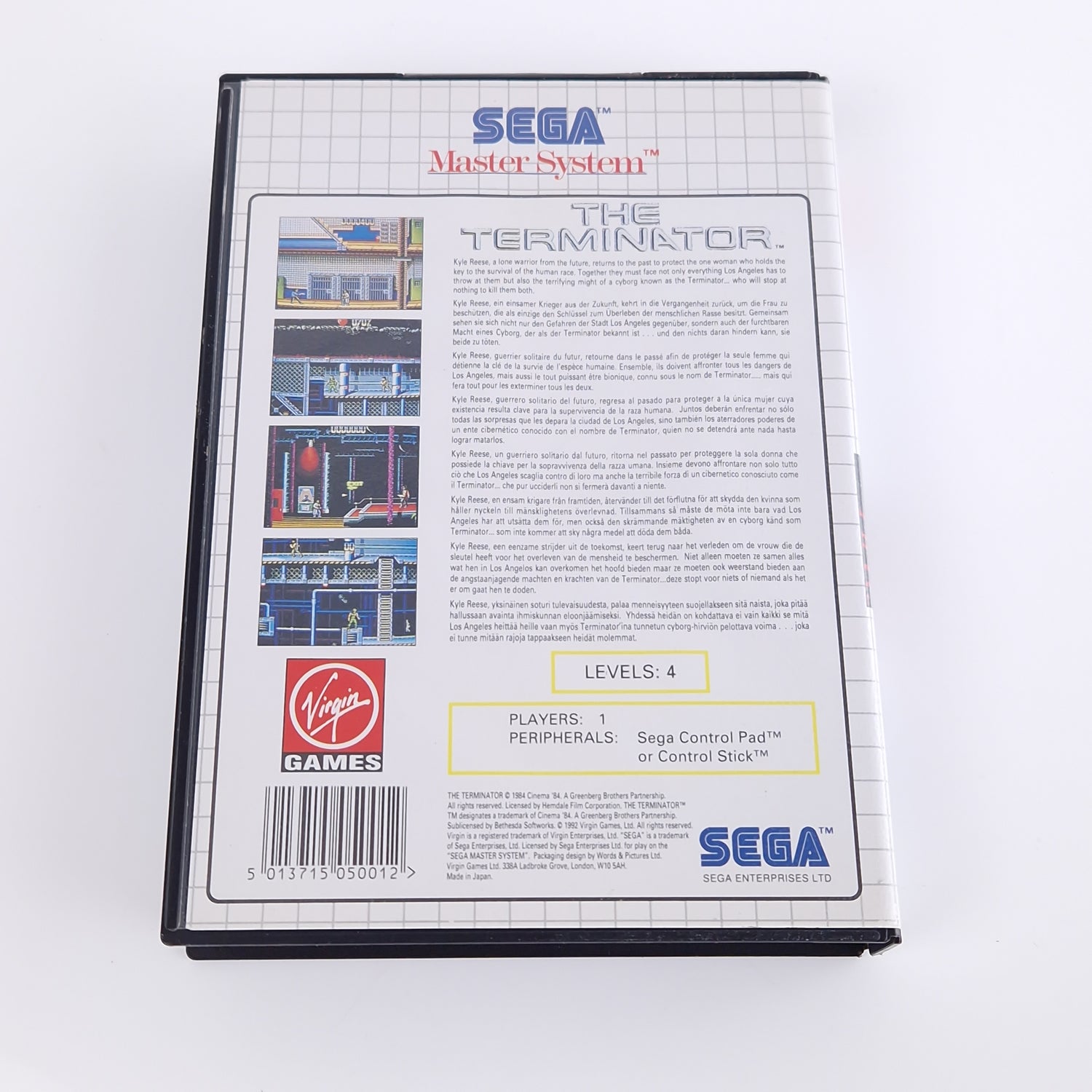 Sega Master System Spiel : The Terminator - Modul OVP Anleitung PAL MS Cartridge