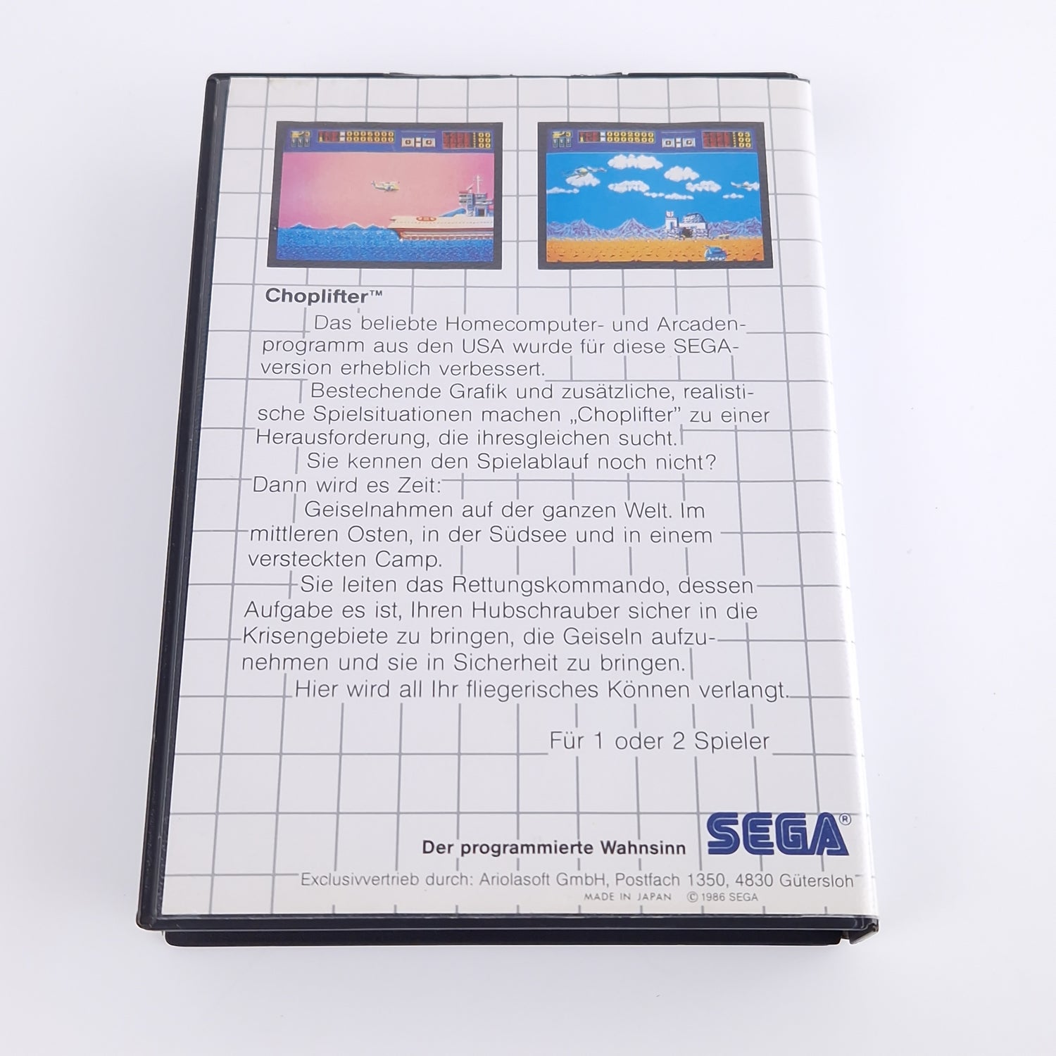 Sega Master System Spiel : Choplifter - Modul OVP Anleitung PAL MS Cartridge