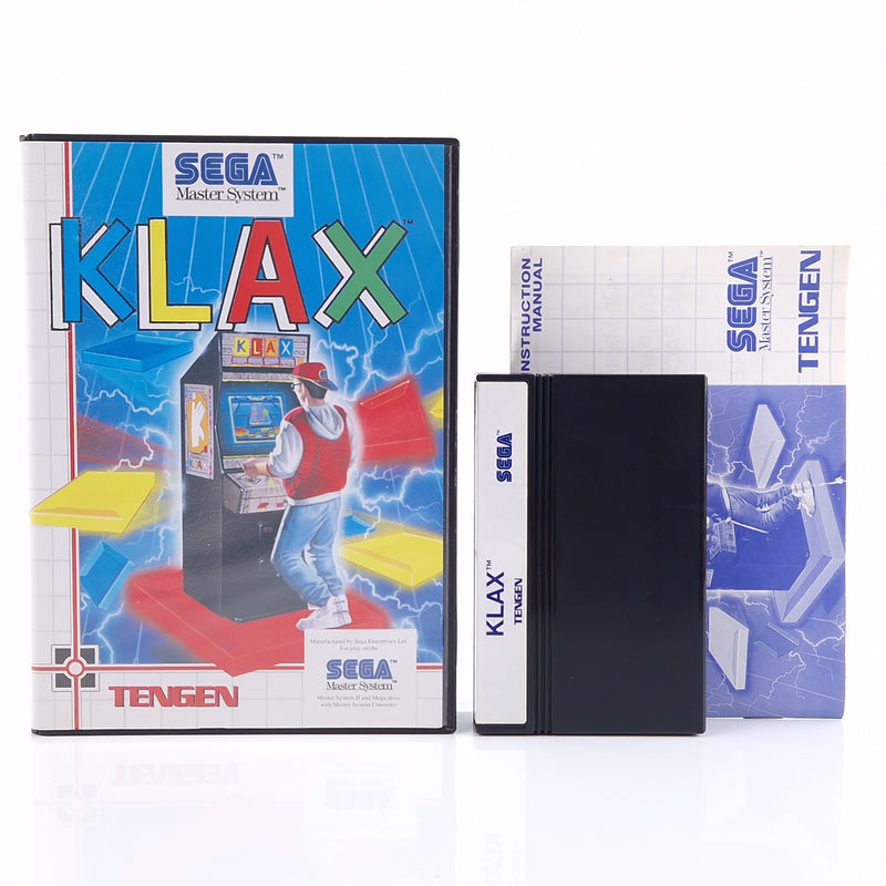 Sega Master System Spiel : Klax - Modul OVP Anleitung PAL Cartridge