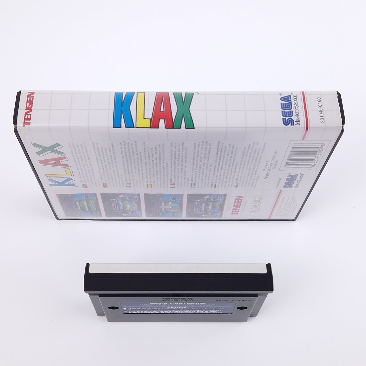 Sega Master System Spiel : Klax - Modul OVP Anleitung PAL Cartridge