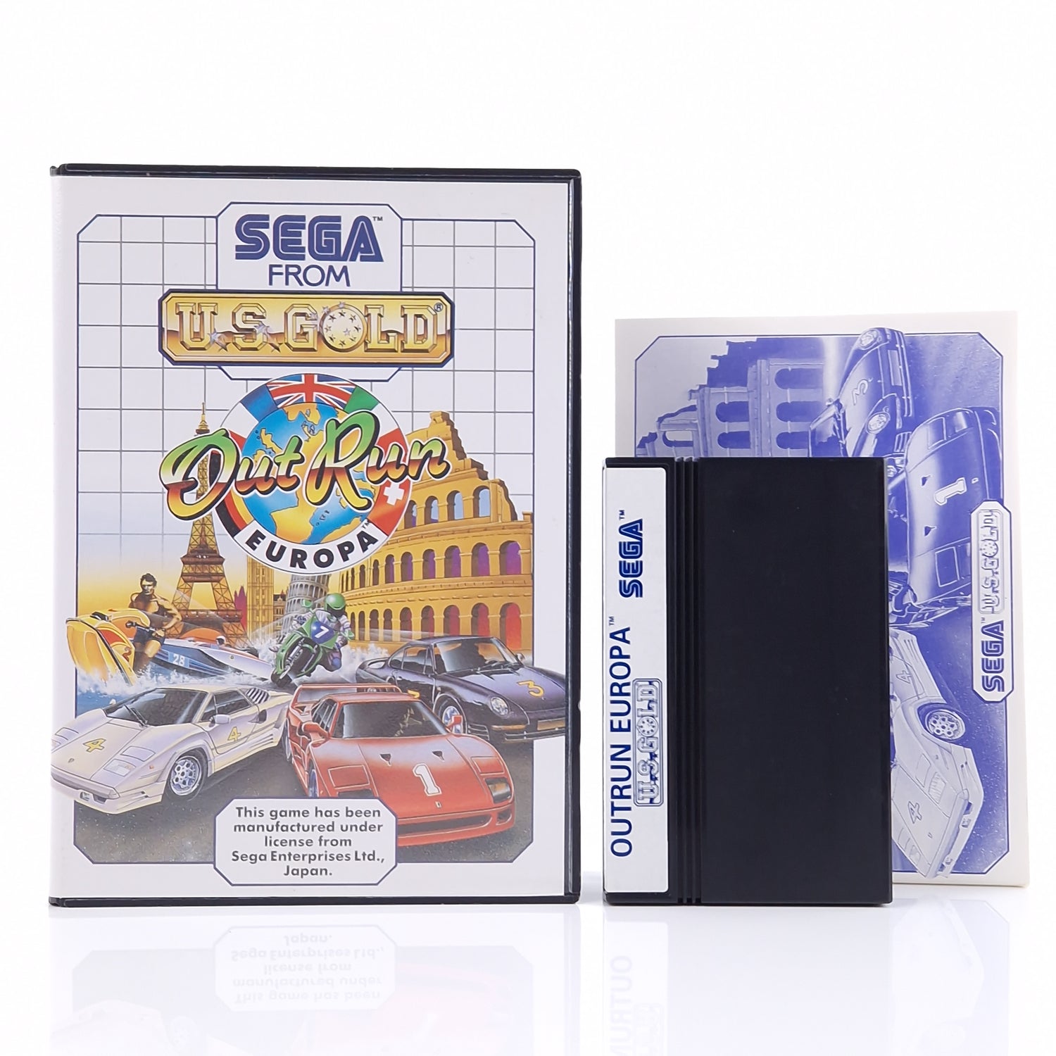 Sega Master System Spiel : Out Run Europa - Modul OVP Anleitung PAL MS