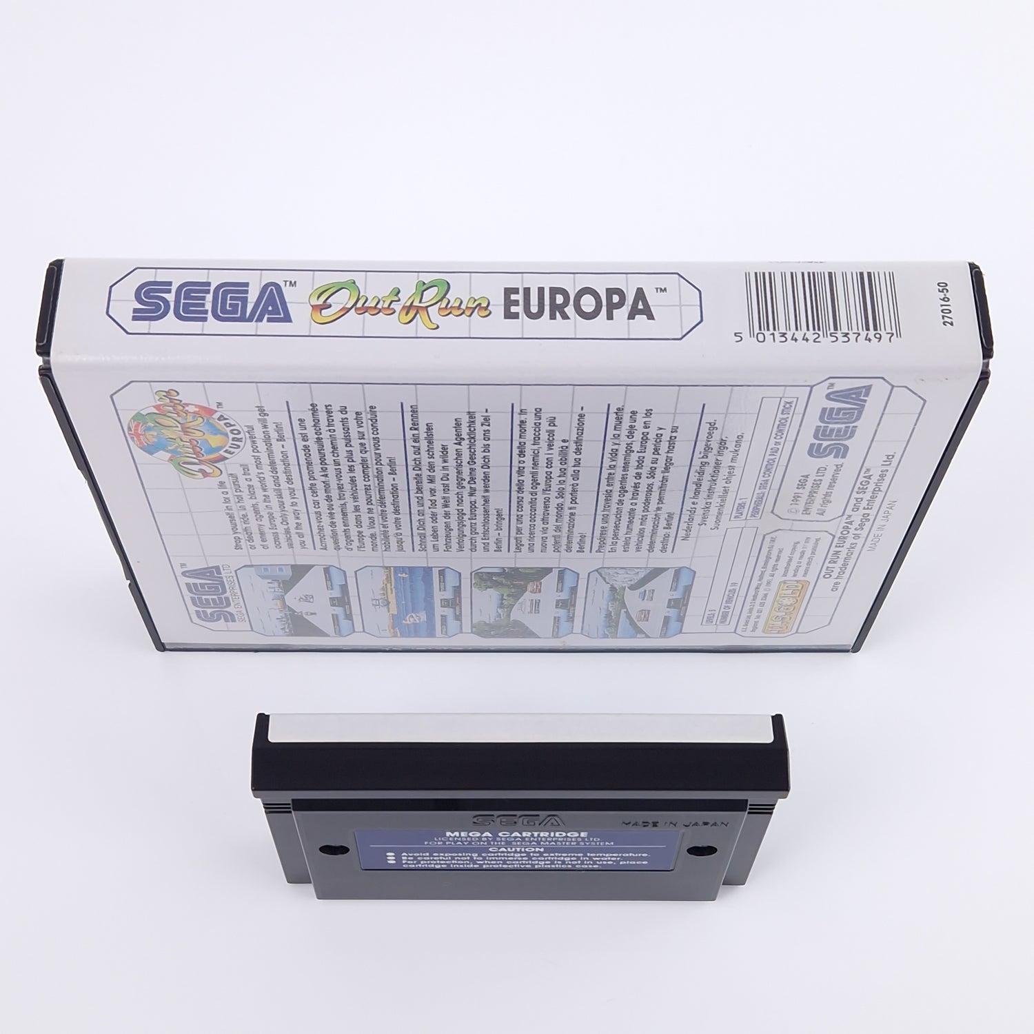 Sega Master System Spiel : Out Run Europa - Modul OVP Anleitung PAL MS