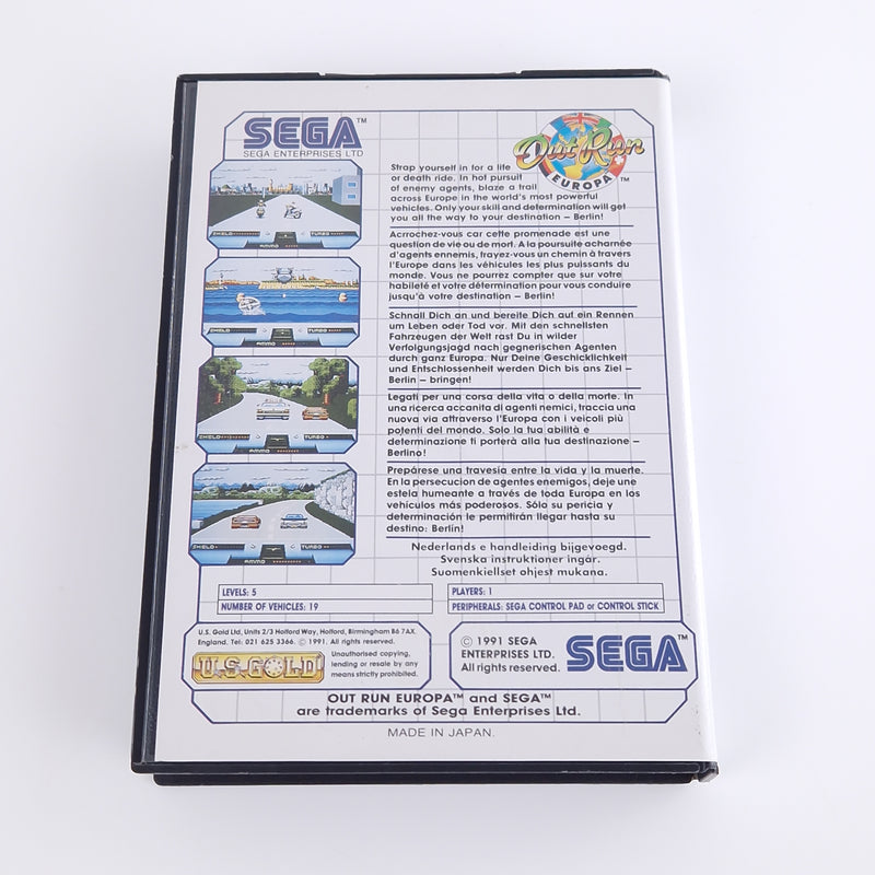 Sega Master System Spiel : Out Run Europa - Modul OVP Anleitung PAL MS