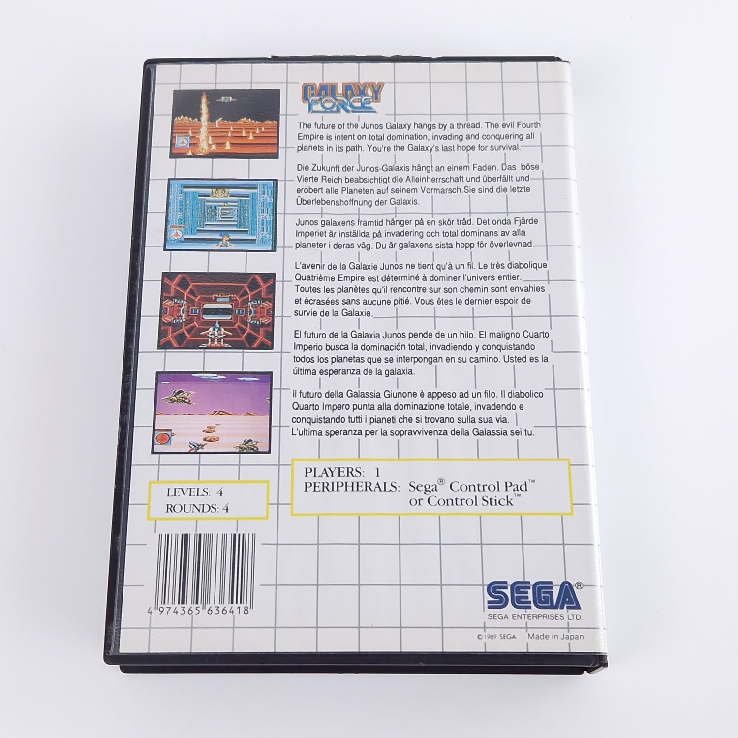 Sega Master System Spiel : Galaxy Force - Modul OVP Anleitung PAL MS