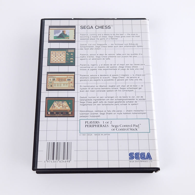 Sega Master System Spiel : Sega Chess - Modul Anleitung OVP | PAL MS Schach