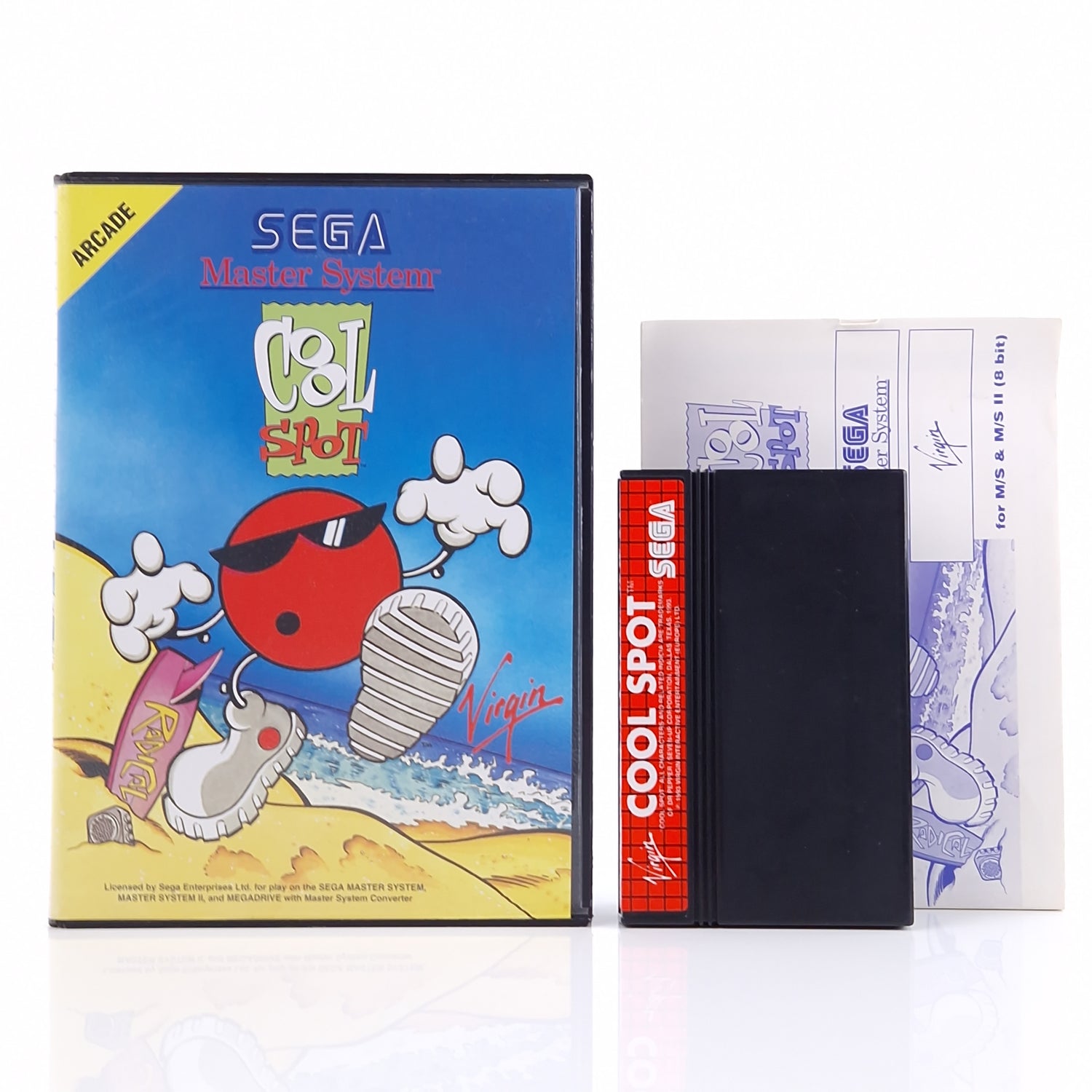 Sega Master System Spiel : Cool Spot - Modul Anleitung OVP | PAL MS