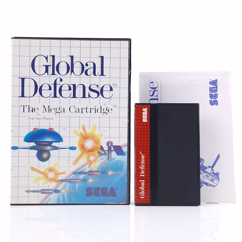 Sega Master System Spiel : Global Defense - Modul Anleitung OVP | PAL MS