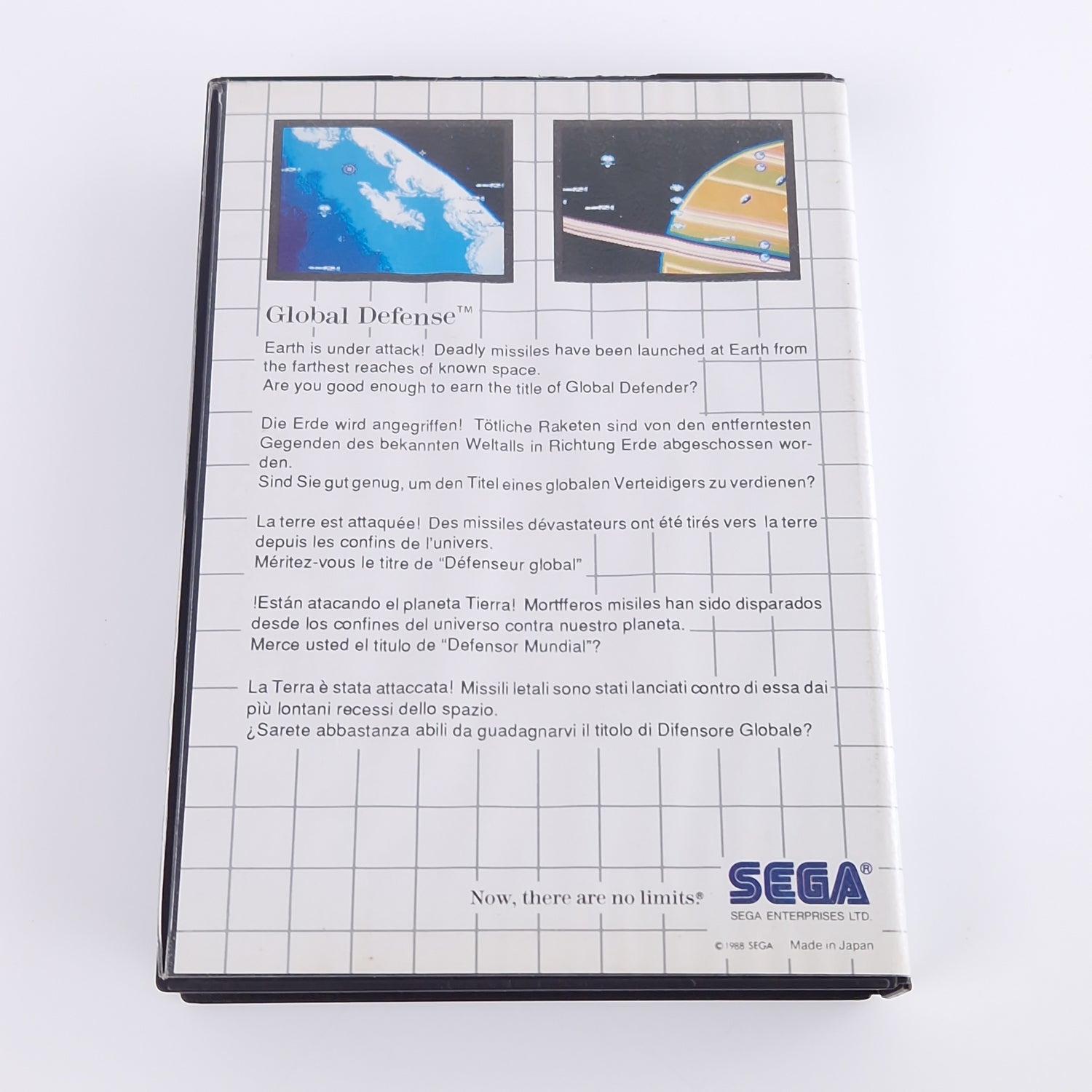 Sega Master System Spiel : Global Defense - Modul Anleitung OVP | PAL MS