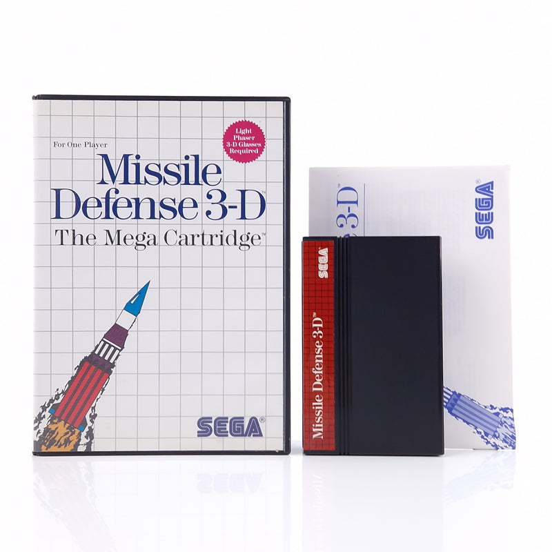 Sega Master System Spiel : Missile Defense 3-D - Modul Anleitung OVP | PAL MS