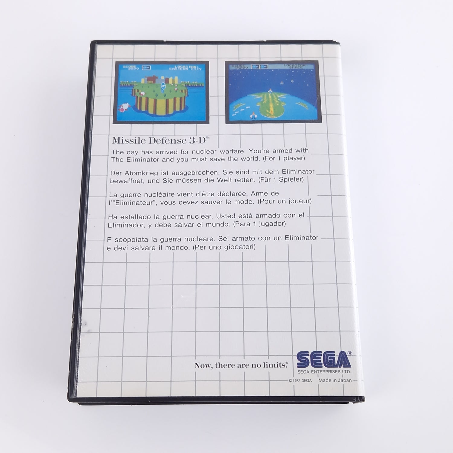 Sega Master System Spiel : Missile Defense 3-D - Modul Anleitung OVP | PAL MS