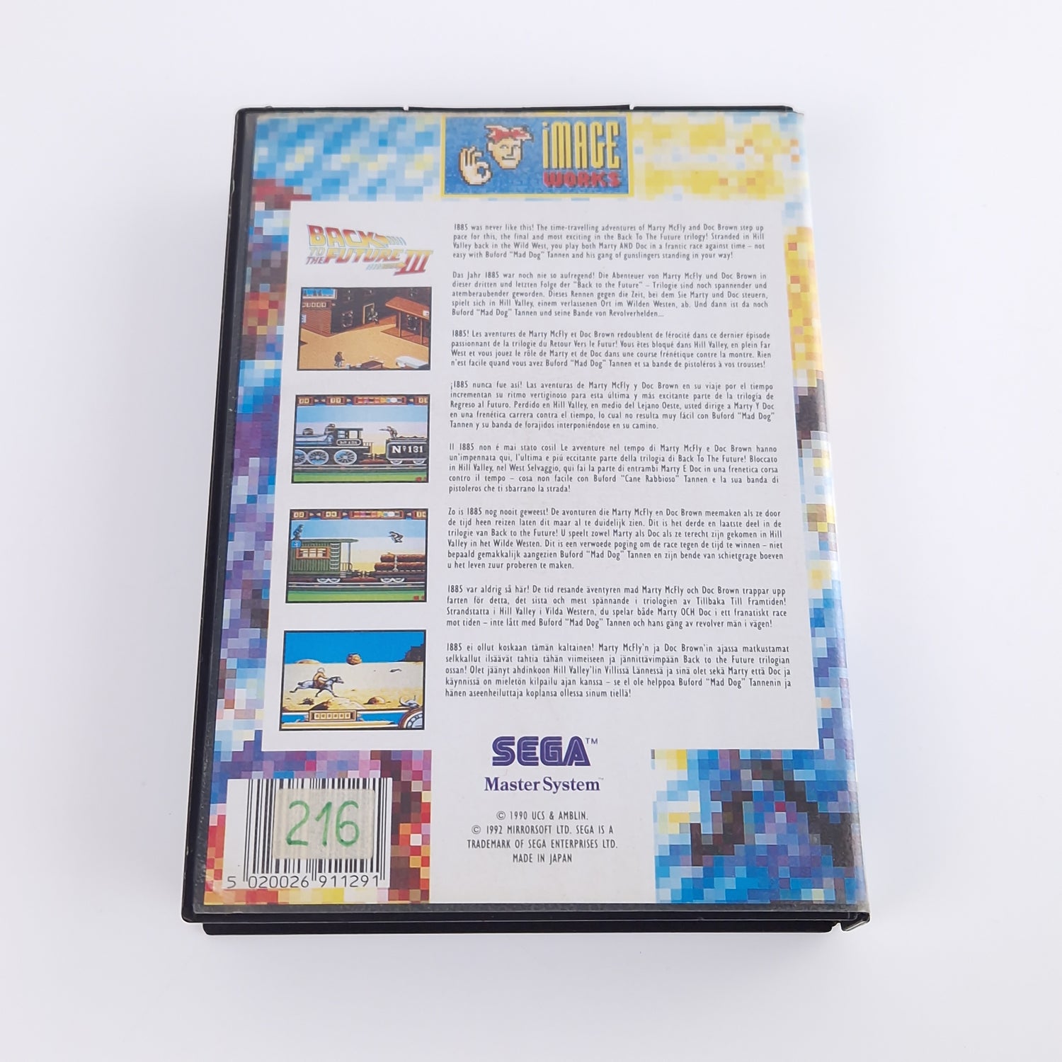 Sega Master System Spiel : Back to the Future III - Modul Anleitung OVP PAL [2]