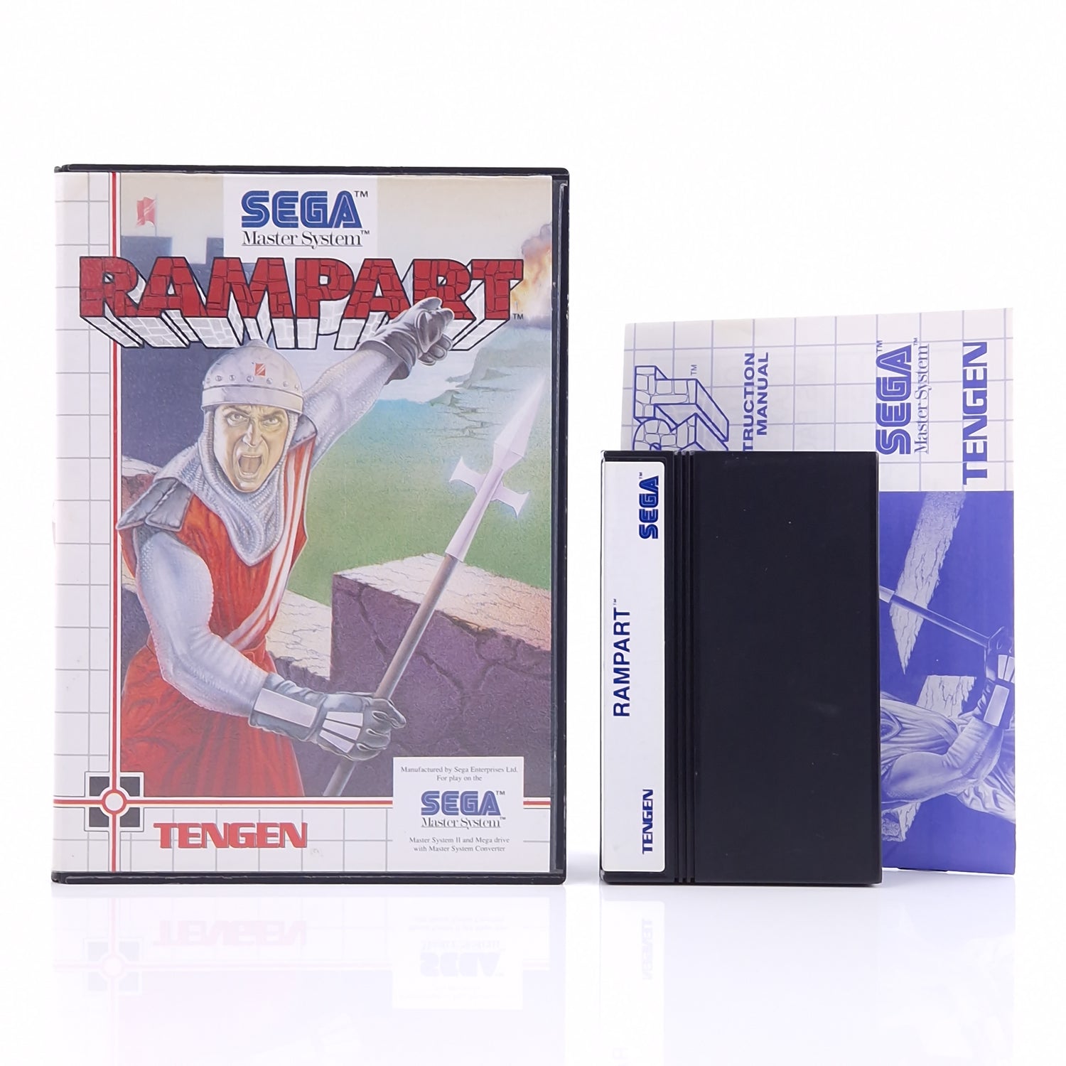 Sega Master System Spiel : Rampart - Modul Anleitung OVP PAL