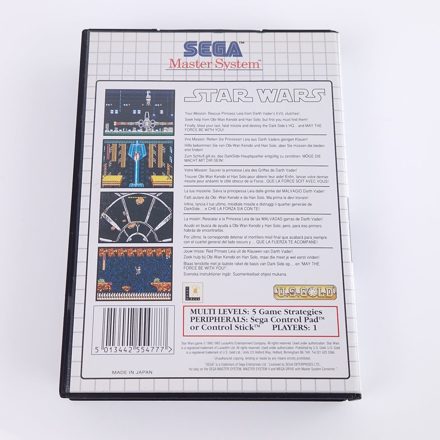 Sega Master System Spiel : Star Wars - Modul Anleitung OVP | MS PAL Cartridge