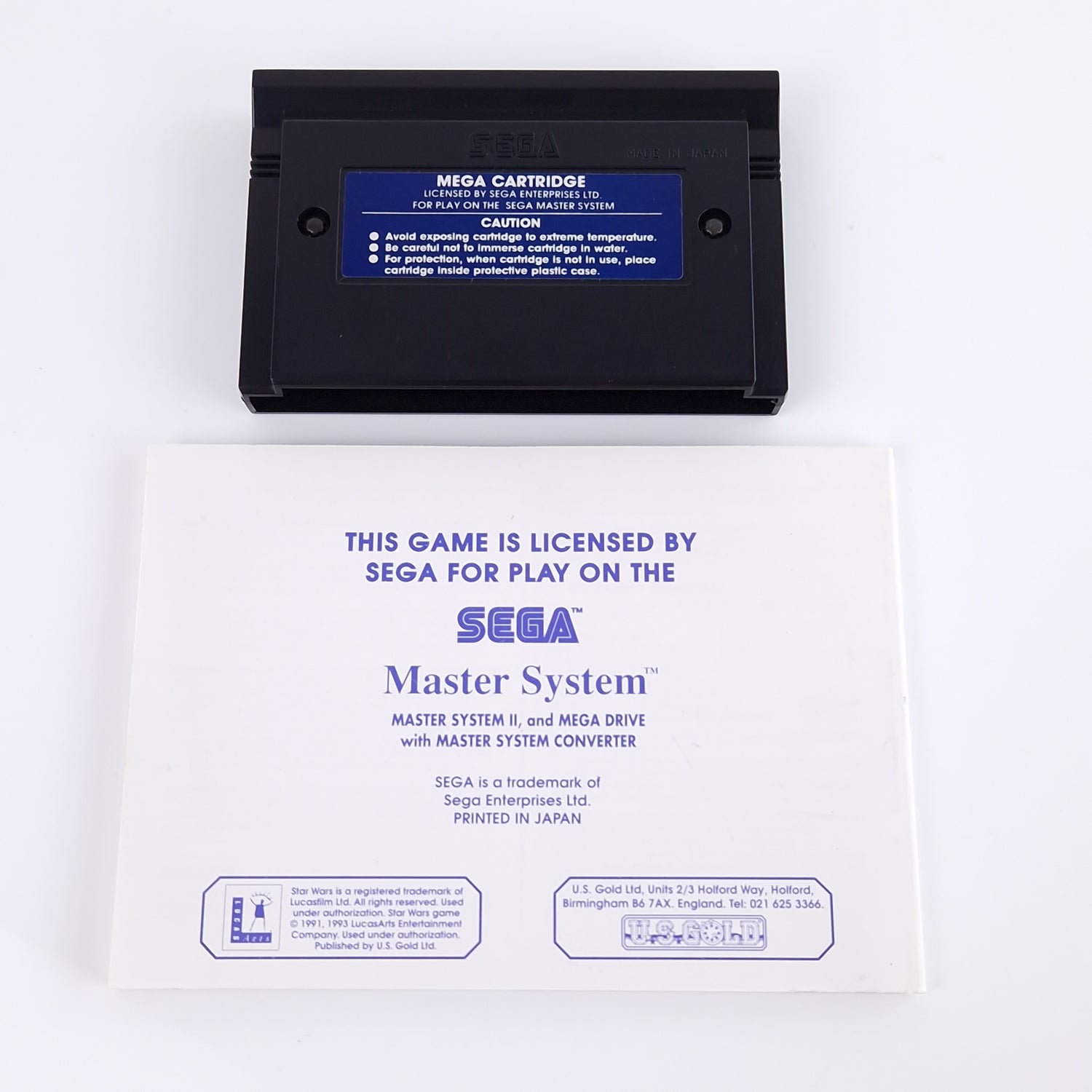 Sega Master System Spiel : Star Wars - Modul Anleitung OVP | MS PAL Cartridge