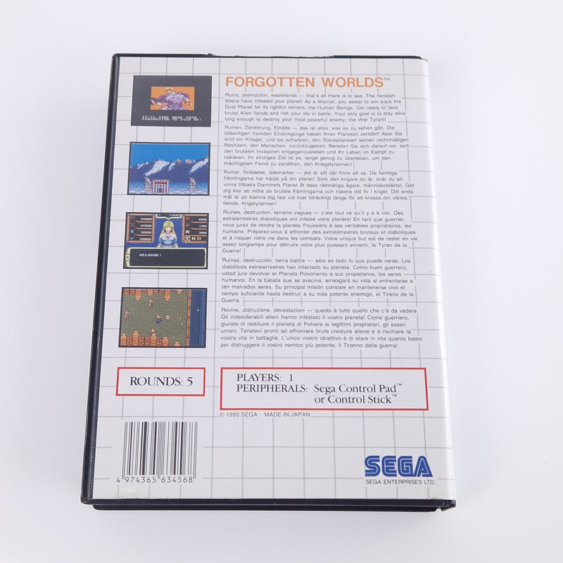 Sega Master System Spiel : Forgotten Worlds - Modul Anleitung OVP | PAL