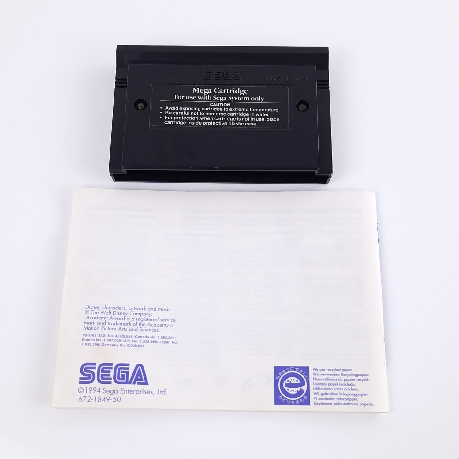 Sega Master System Spiel : Disneys Aladdin - Modul Anleitung OVP | PAL