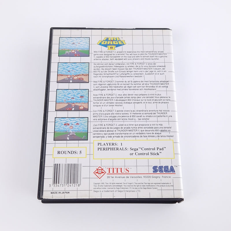 Sega Master System Spiel : Fire Forget II - Modul OVP ohne Anleitung | PAL MS