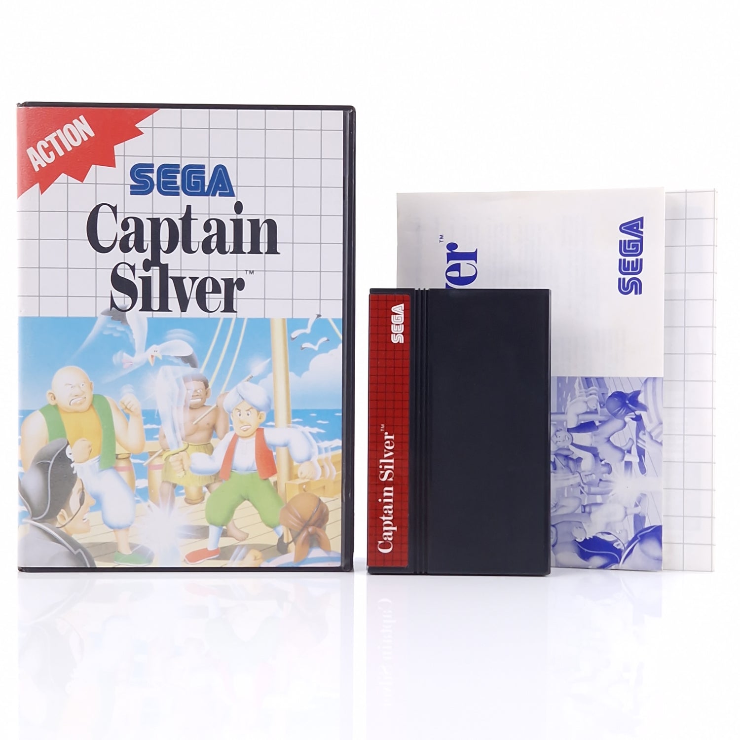 Sega Master System Spiel : Captain Silver - OVP Anl Modul PAL MS Cartridge