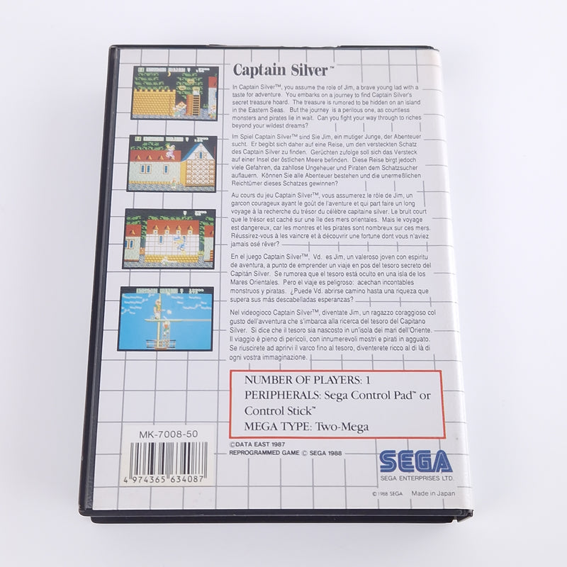 Sega Master System Spiel : Captain Silver - OVP Anl Modul PAL MS Cartridge