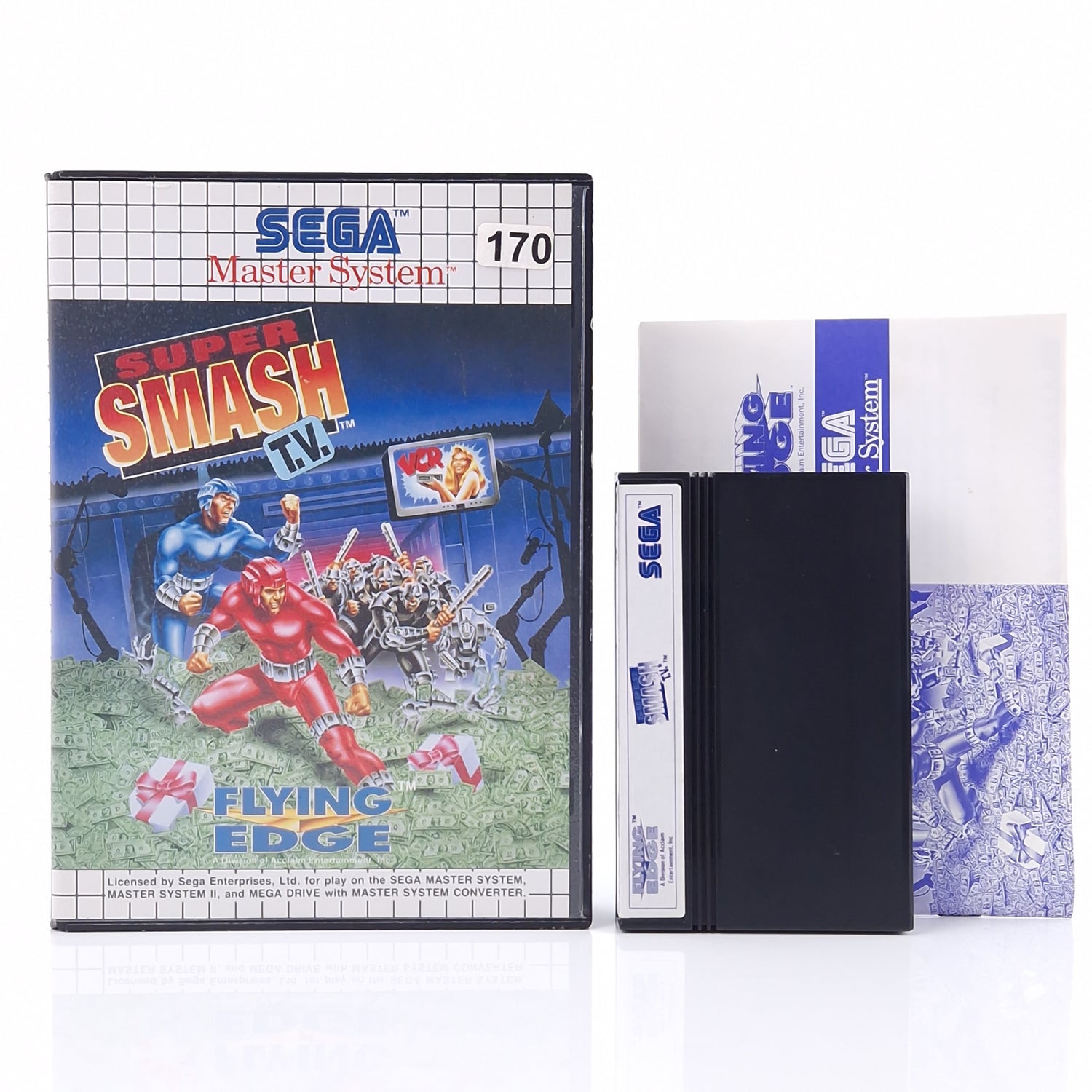 Sega Master System Spiel : Super Smash TV - Modul Anleitung OVP - MS PAL