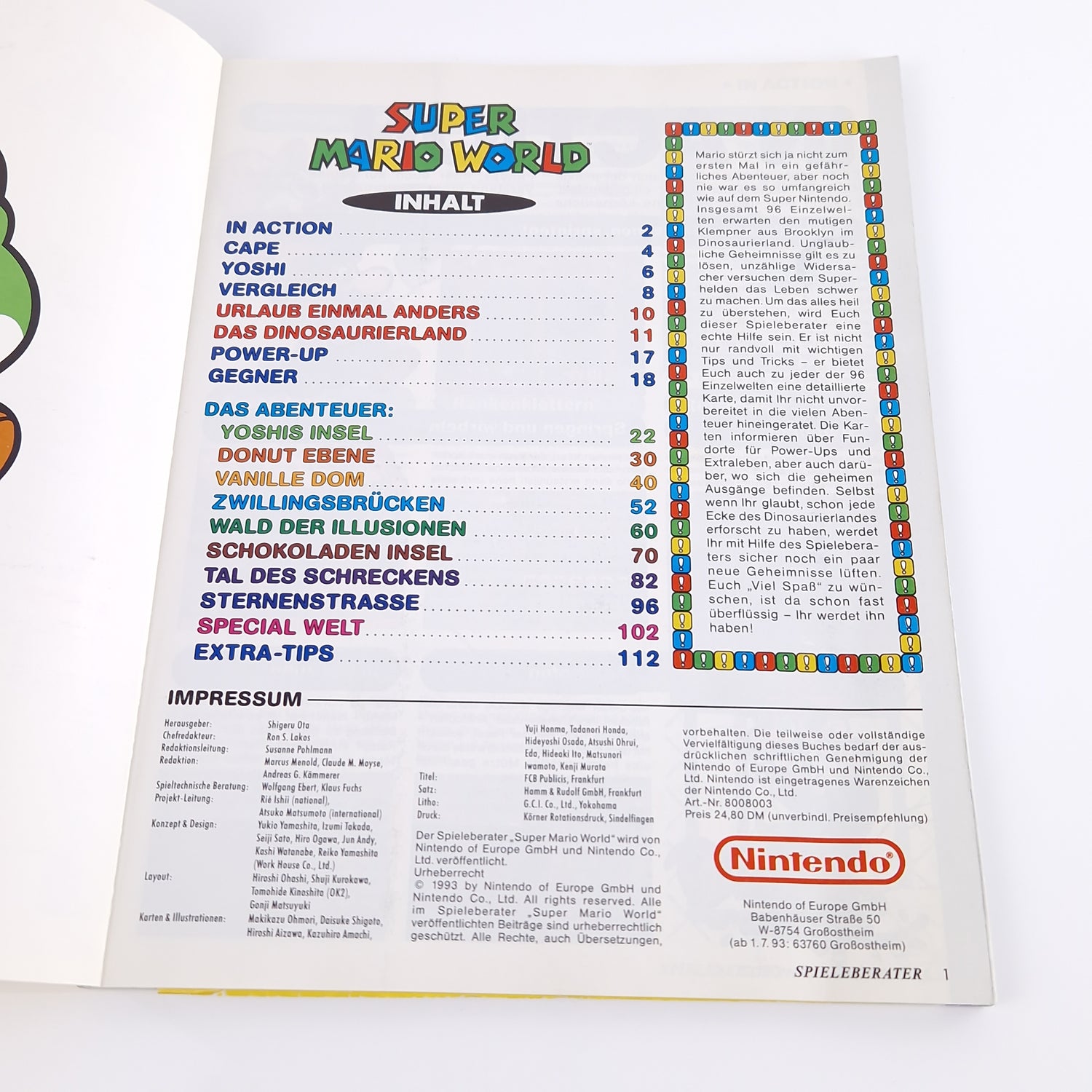 Der offizielle Nintendo Spieleberater : Super Mario World - SNES Lösungsbuch