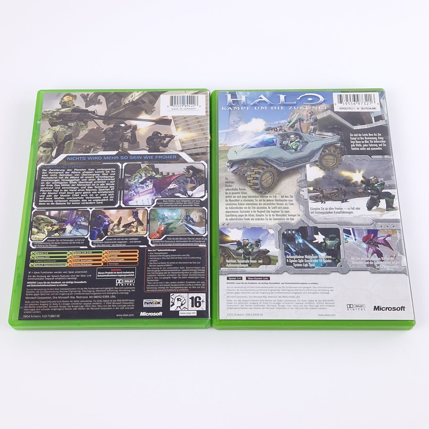 Xbox Classic Spiel : Halo 1 & 2 im Bundle SET - CD OVP Anleitung PAL