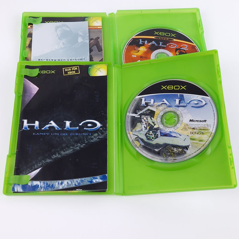 Xbox Classic Spiel : Halo 1 & 2 im Bundle SET - CD OVP Anleitung PAL