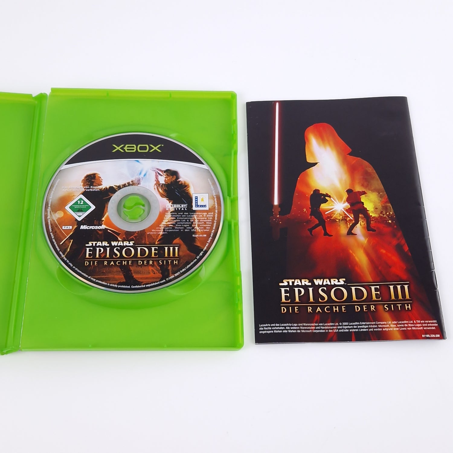 Xbox Classic Spiel : Star Wars Episode III die Rache der Sith - CD Anleitung OVP