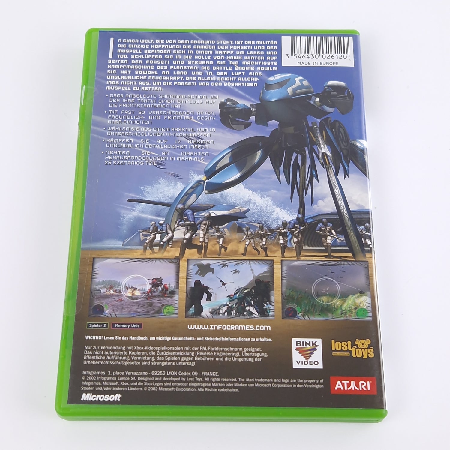 Xbox Classic Spiel : Battle Engine - CD Anleitung OVP | Microsoft PAL