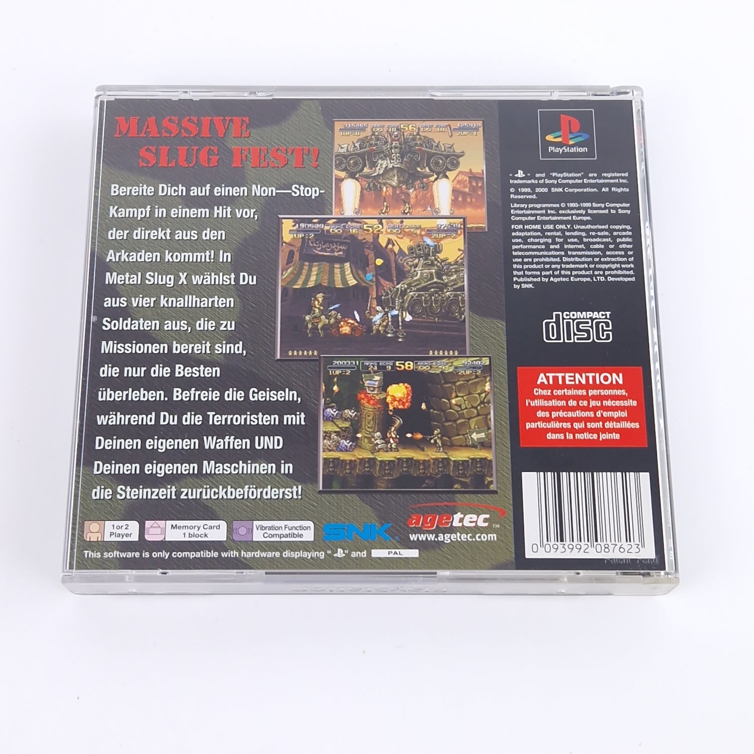 Playstation 1 Spiel : Metal Slug X - CD Anleitung OVP | PS1 PSX SNK