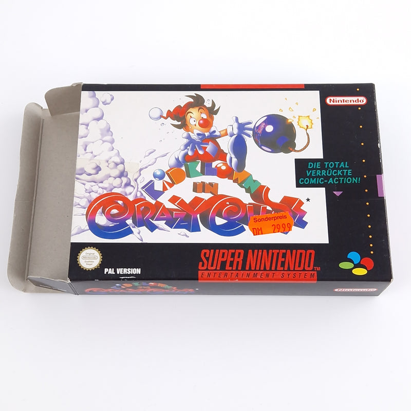 Super Nintendo Spiel : Kid Klown in Crazy Chase - SNES OVP PAL NOE