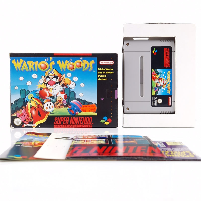 Super Nintendo Spiel : Wario Woods - SNES Modul Anleitung OVP PAL NOE