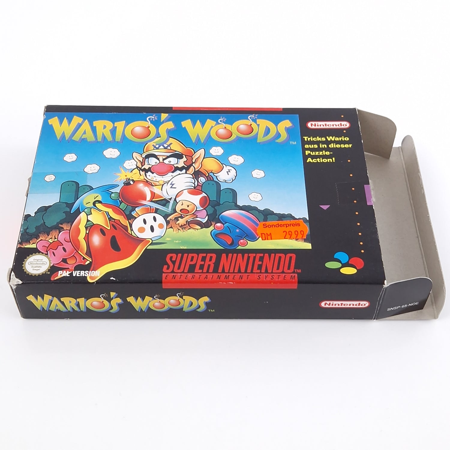 Super Nintendo Spiel : Wario Woods - SNES Modul Anleitung OVP PAL NOE