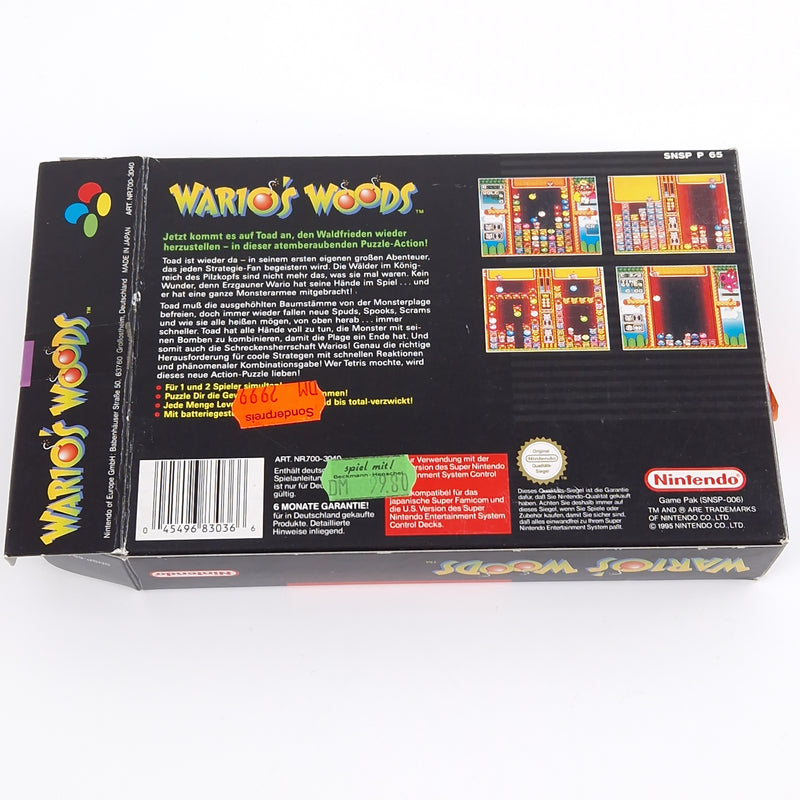 Super Nintendo Spiel : Wario Woods - SNES Modul Anleitung OVP PAL NOE