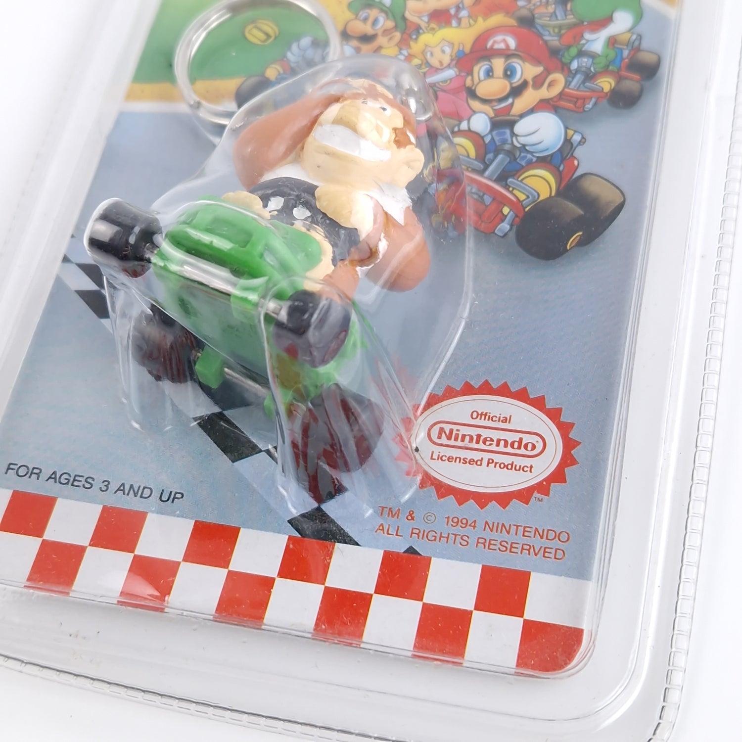 Super Mario Kart Keychain von 1994 - Character : Donkey Kong Jr. / Brand NEW NEU