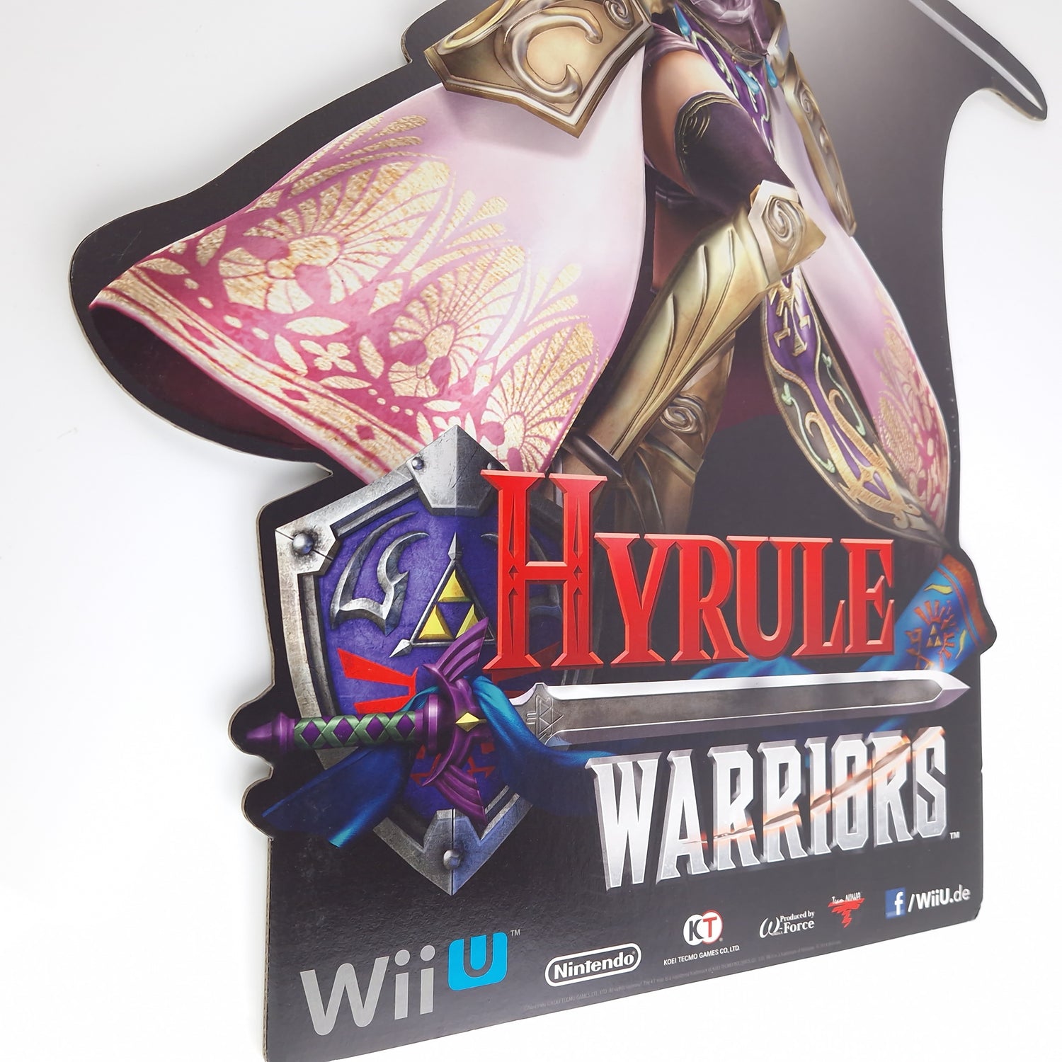 Nintendo Wii U Papp Aufsteller : Hyrule Warriors - Promo Store Sign