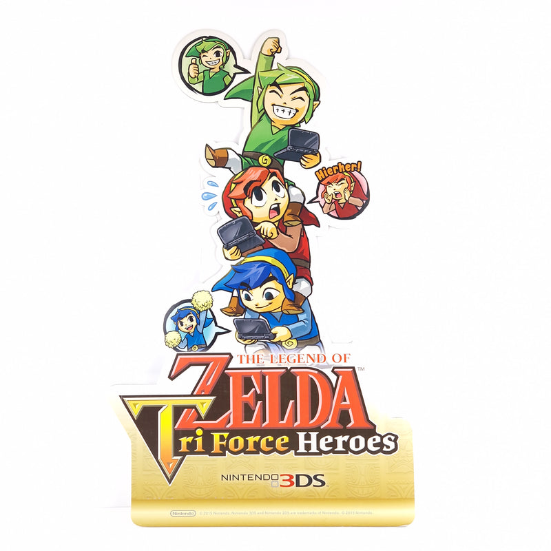 Nintendo 3DS Papp Aufsteller : Zelda Triforce Heroes - Promo Store Sign