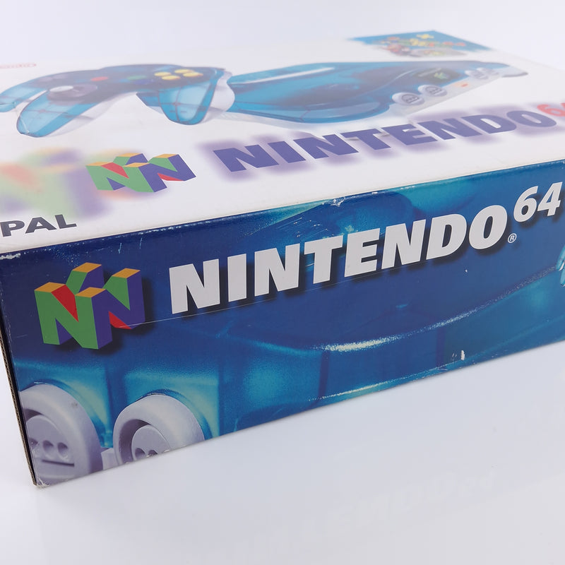 Nintendo 64 Konsole + Super Mario 64 Bundle Pak - N64 OVP PAL Console Clear Blue