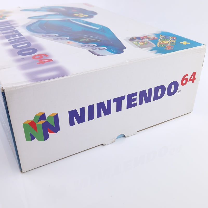 Nintendo 64 Konsole + Super Mario 64 Bundle Pak - N64 OVP PAL Console Clear Blue