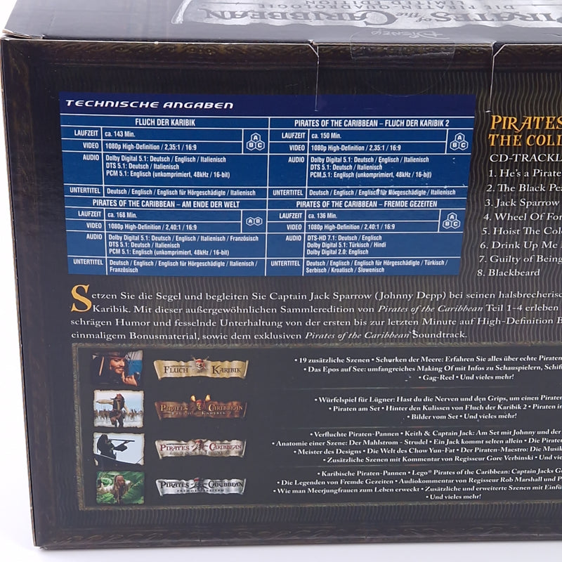 Blu-ray Discs : Pirates of the Caribbean Die Piraten - Quadrologie Limited Edit.