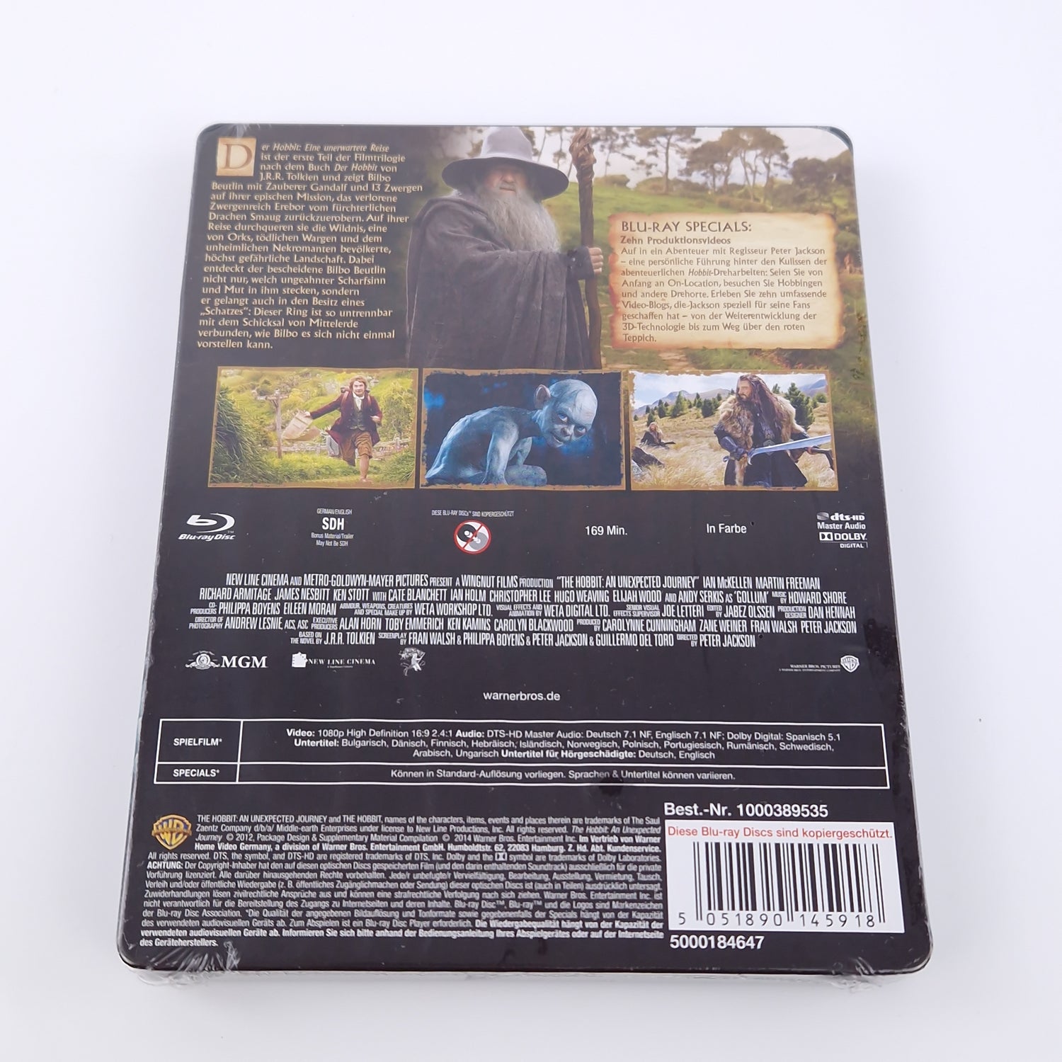 Blu Ray-Disc  Der Hobbit eine unerwartete Reise Limitierte Steelbook-Edition NEU