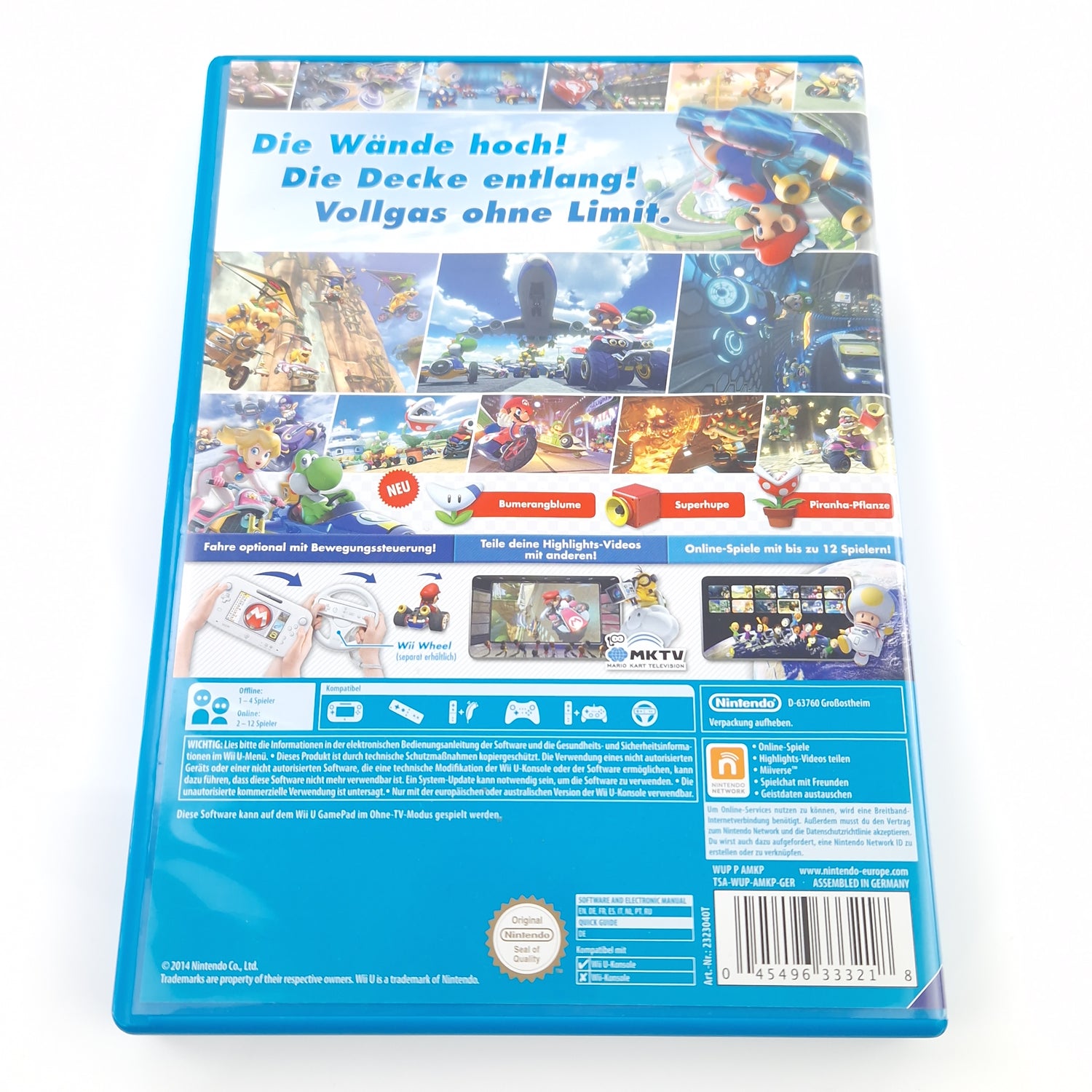 Nintendo Wii U Spiel : Mario Kart 8 - CD Anleitung OVP PAL