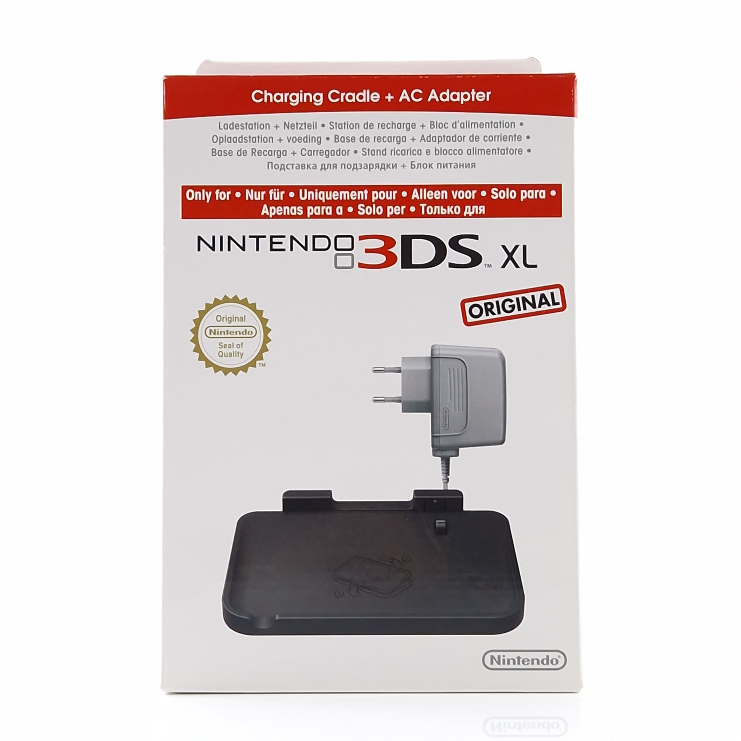 Nintendo 3DS XL Zubehör : Charging Cradle + AC Adapter - OVP Original SEALED NEU