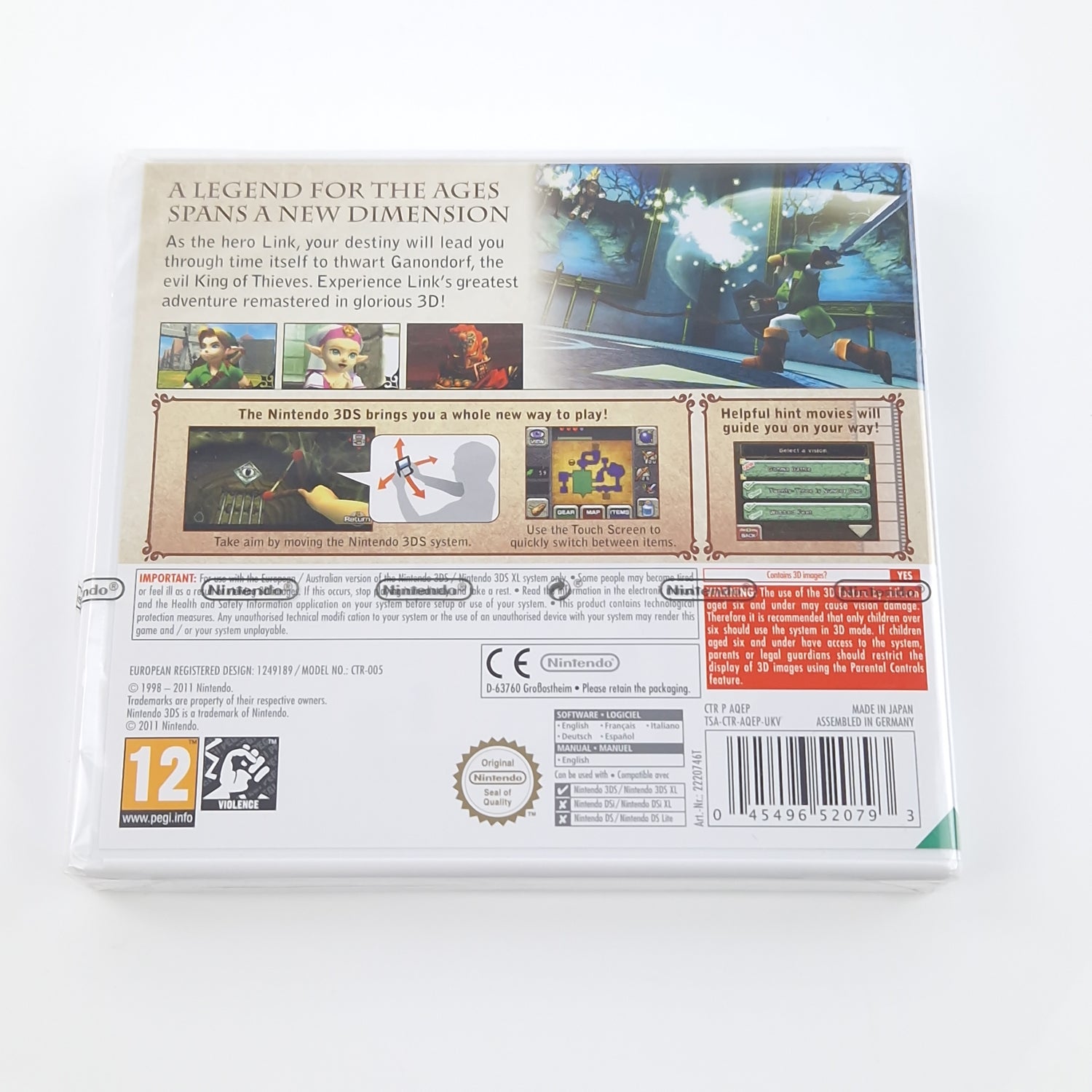 Nintendo 3DS Spiel : The Legend of Zelda Ocarina of Time 3D -OVP NEU SEALED PAL