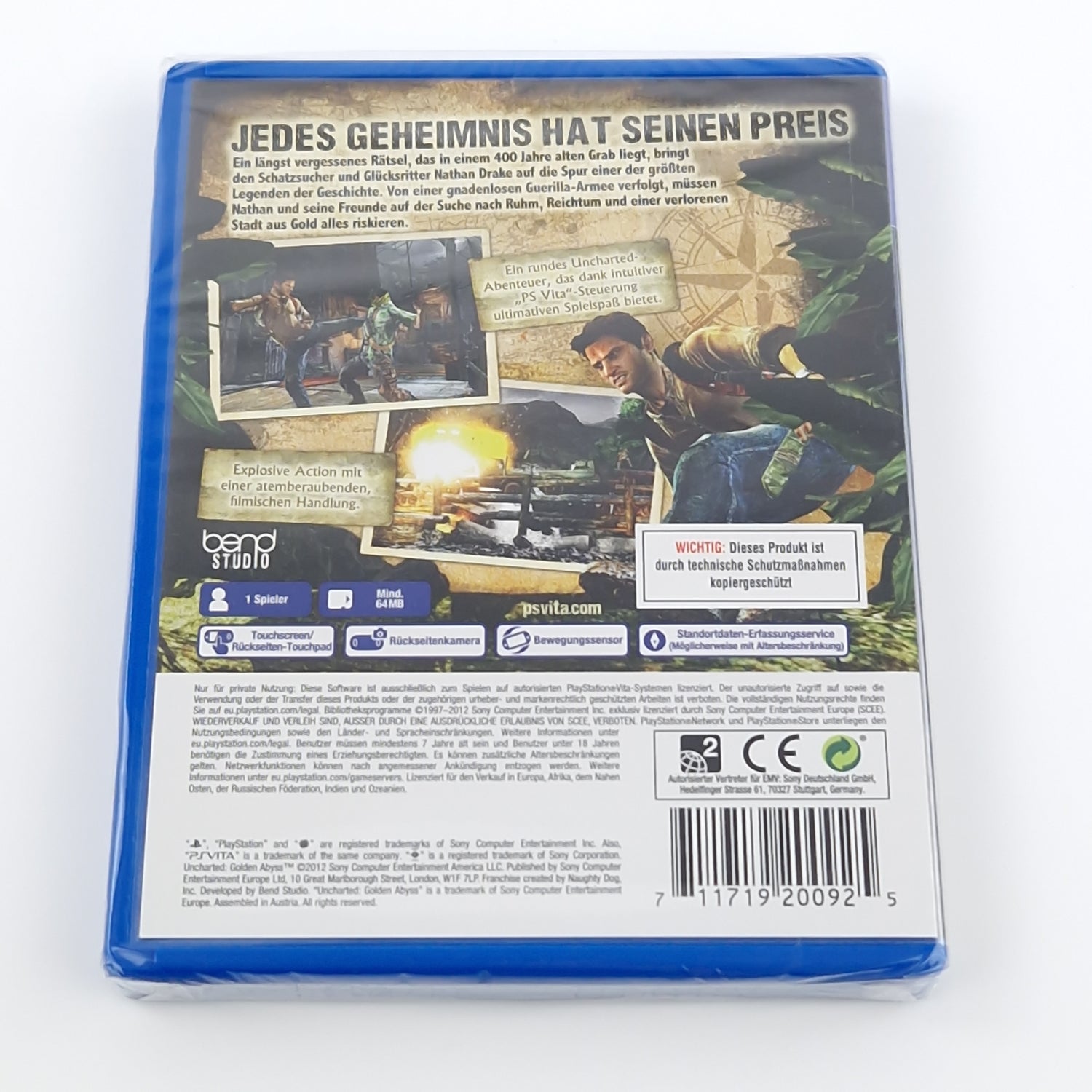 Playstation Vita Spiel : Uncharted Golden Abyss - PS Vita PAL Game NEU sealed