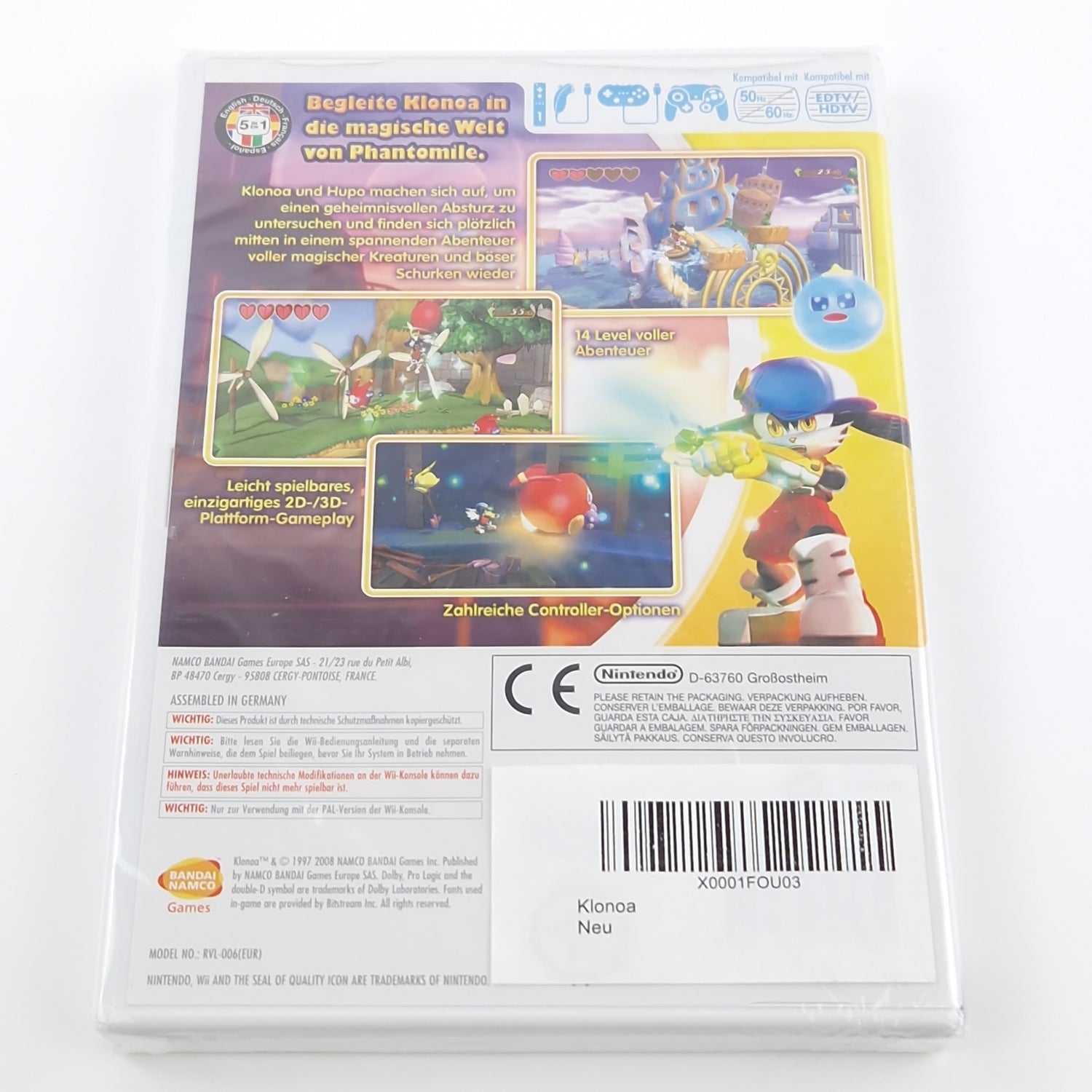 Nintendo Wii Spiel : Klonoa - Namco NEU NEW Game sealed PAL