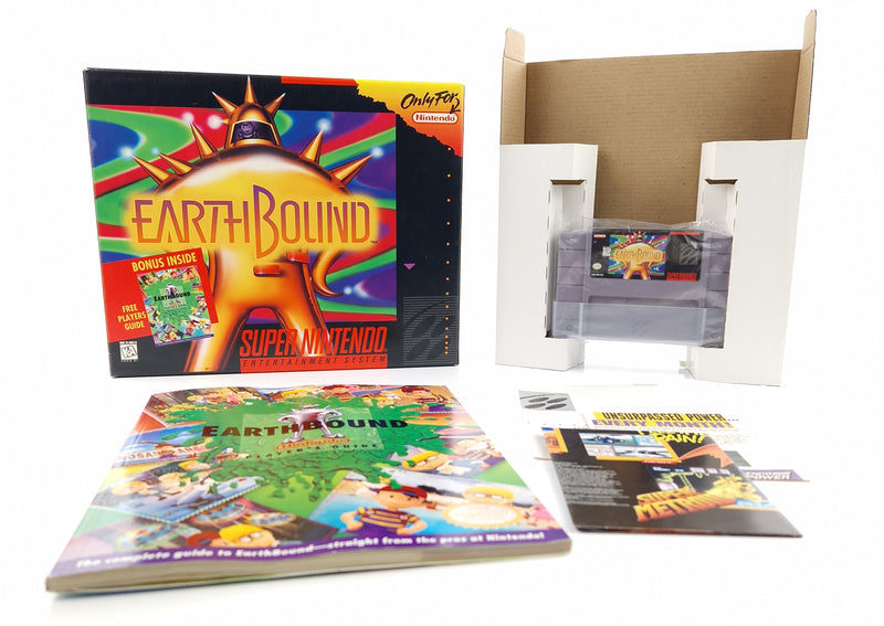 Super Nintendo Spiel : Earthbound - Cartridge Manual Box USA - Mother SNES Game