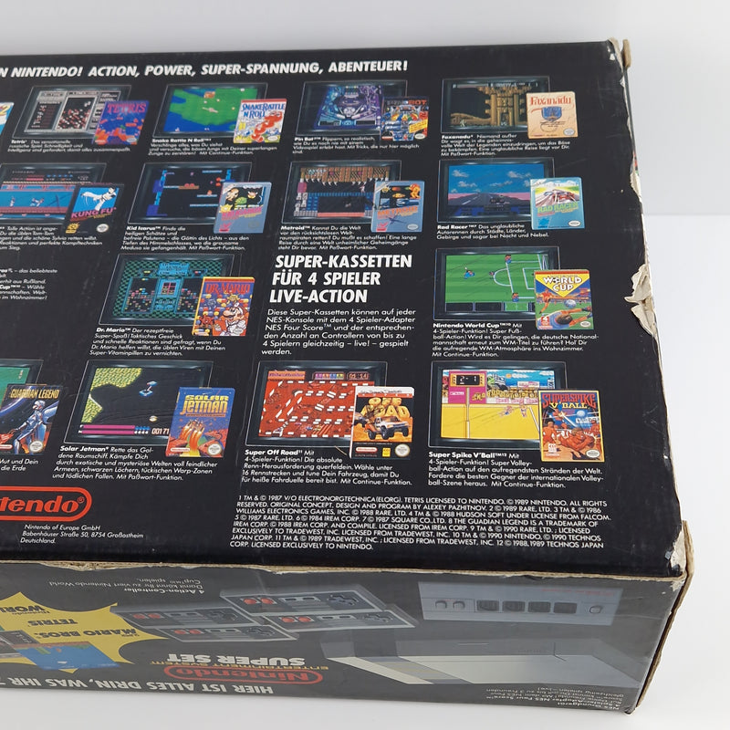 Nintendo NES Konsole : Super Set 4 Players Bundle OVP PAL Console unvollständig